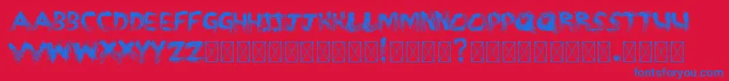 MMSTROKES Font – Blue Fonts on Red Background