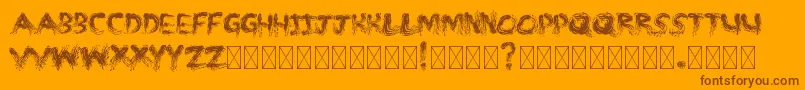 MMSTROKES Font – Brown Fonts on Orange Background