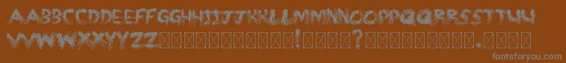 MMSTROKES Font – Gray Fonts on Brown Background