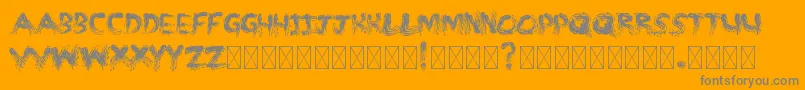 MMSTROKES Font – Gray Fonts on Orange Background