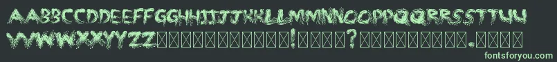 MMSTROKES-Schriftart – Grüne Schriften auf schwarzem Hintergrund