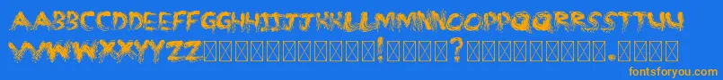 MMSTROKES Font – Orange Fonts on Blue Background