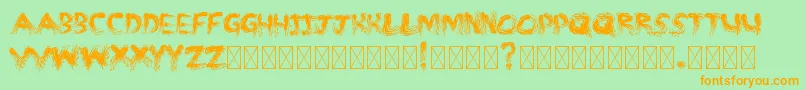 MMSTROKES Font – Orange Fonts on Green Background
