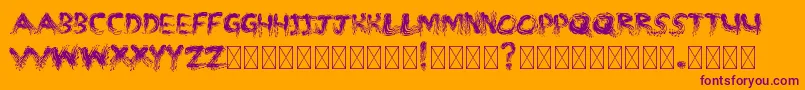 MMSTROKES Font – Purple Fonts on Orange Background