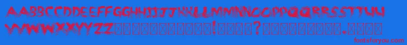 MMSTROKES Font – Red Fonts on Blue Background