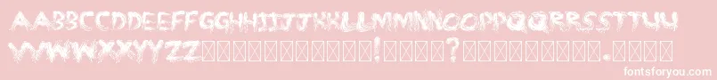 MMSTROKES-Schriftart – Weiße Schriften auf rosa Hintergrund