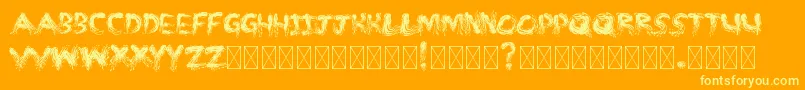 fuente MMSTROKES – Fuentes Amarillas Sobre Fondo Naranja