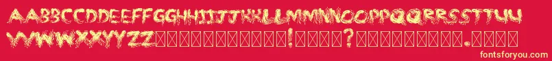 MMSTROKES Font – Yellow Fonts on Red Background