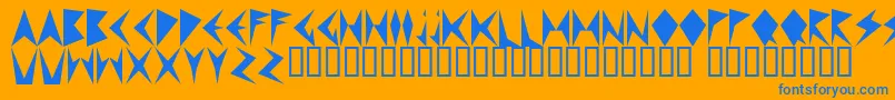 MNDPF    Font – Blue Fonts on Orange Background