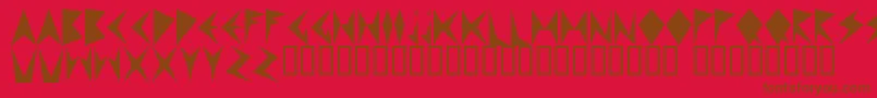 MNDPF    Font – Brown Fonts on Red Background