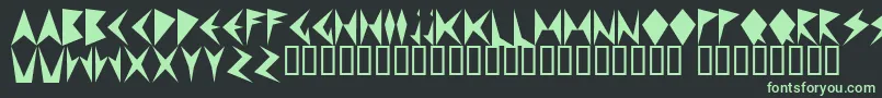 Шрифт MNDPF    – зелёные шрифты на чёрном фоне