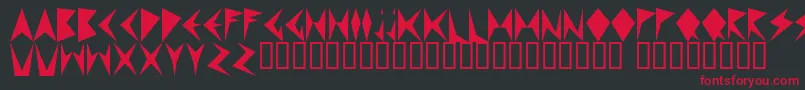 MNDPF    Font – Red Fonts on Black Background