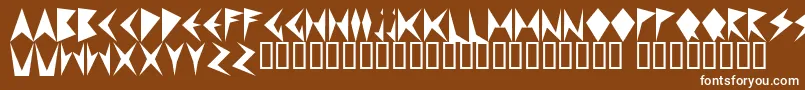 Шрифт MNDPF    – белые шрифты на коричневом фоне