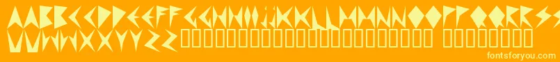 fuente MNDPF    – Fuentes Amarillas Sobre Fondo Naranja