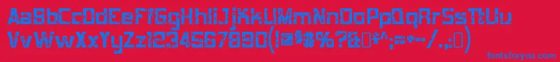 フォントmob concrete – 赤い背景に青い文字