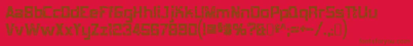 mob concrete Font – Brown Fonts on Red Background