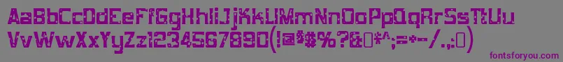 mob concrete Font – Purple Fonts on Gray Background
