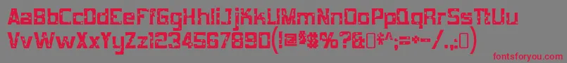 mob concrete Font – Red Fonts on Gray Background