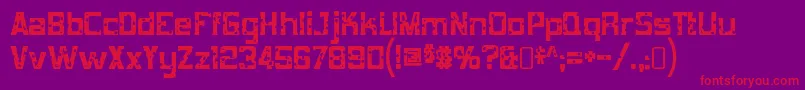 mob concrete Font – Red Fonts on Purple Background