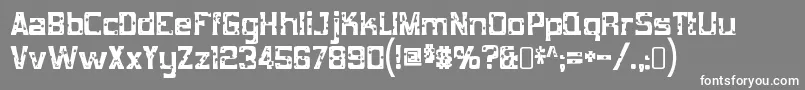 mob concrete Font – White Fonts on Gray Background