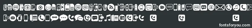 MobileIcons Font – White Fonts on Black Background