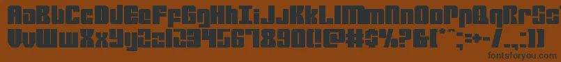 mobileinfantry Font – Black Fonts on Brown Background