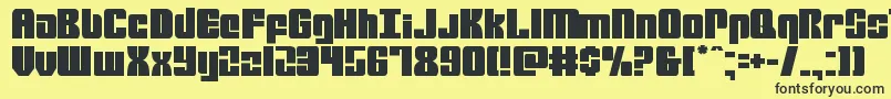 mobileinfantry Font – Black Fonts on Yellow Background