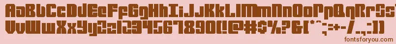 mobileinfantry Font – Brown Fonts on Pink Background