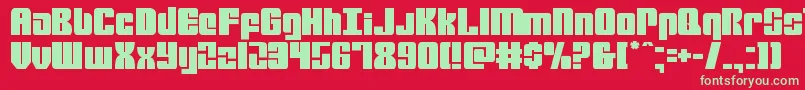 mobileinfantry Font – Green Fonts on Red Background