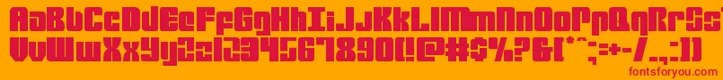 mobileinfantry Font – Red Fonts on Orange Background