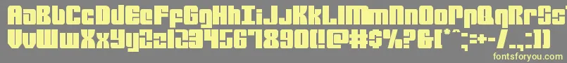 mobileinfantry Font – Yellow Fonts on Gray Background