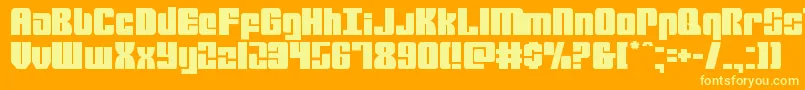 Więcej informacji o czcionce mobileinfantry Czcionka mobileinfantry – żółte czcionki na pomarańczowym tle