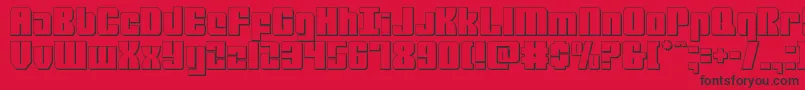 mobileinfantry3d Font – Black Fonts on Red Background