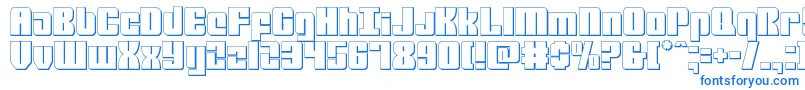 mobileinfantry3d Font – Blue Fonts on White Background