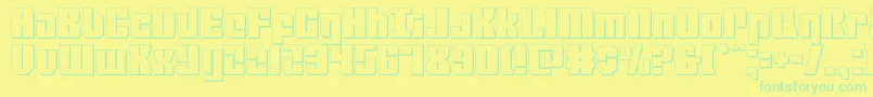 mobileinfantry3d Font – Green Fonts on Yellow Background