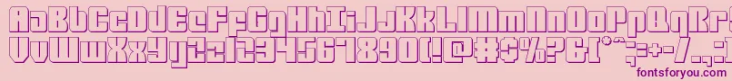 mobileinfantry3d Font – Purple Fonts on Pink Background