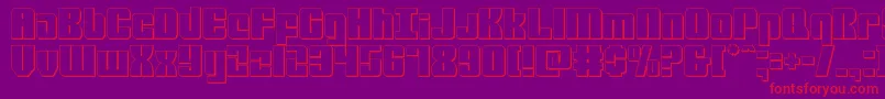 mobileinfantry3d Font – Red Fonts on Purple Background