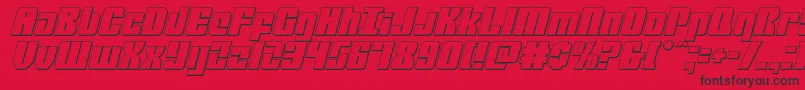 mobileinfantry3dital Font – Black Fonts on Red Background