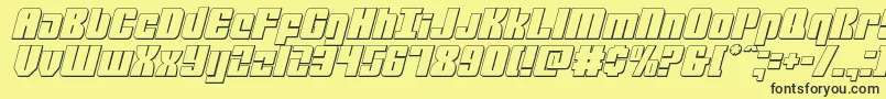 mobileinfantry3dital Font – Black Fonts on Yellow Background