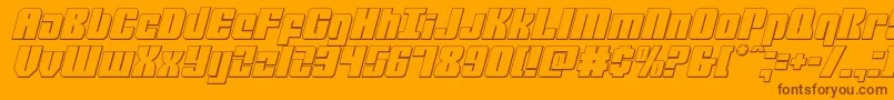 mobileinfantry3dital Font – Brown Fonts on Orange Background