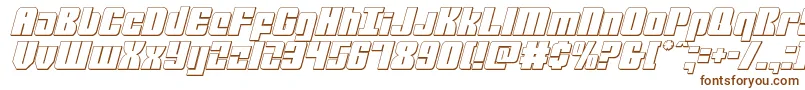 Шрифт mobileinfantry3dital – коричневые шрифты на белом фоне
