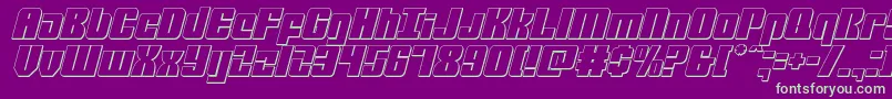 mobileinfantry3dital Font – Green Fonts on Purple Background