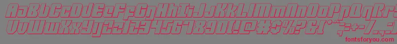 mobileinfantry3dital Font – Red Fonts on Gray Background