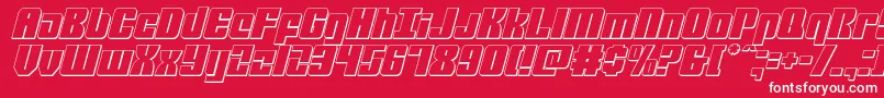 フォントmobileinfantry3dital – 赤い背景に白い文字