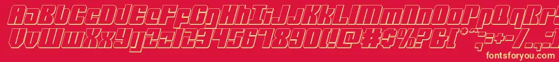 mobileinfantry3dital Font – Yellow Fonts on Red Background