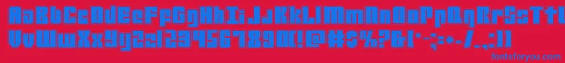 mobileinfantryacad Font – Blue Fonts on Red Background