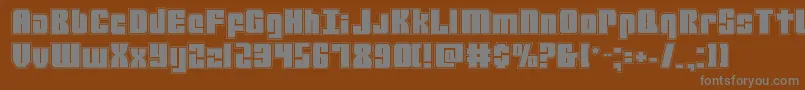 mobileinfantryacad Font – Gray Fonts on Brown Background