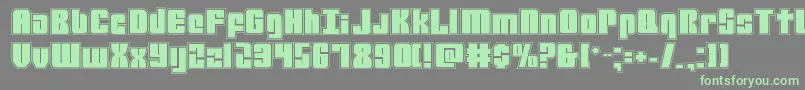 mobileinfantryacad Font – Green Fonts on Gray Background