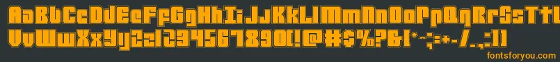 mobileinfantryacad Font – Orange Fonts on Black Background