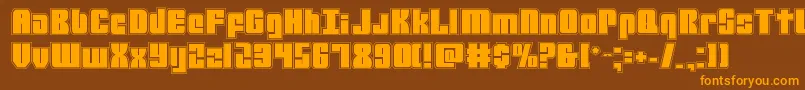 mobileinfantryacad Font – Orange Fonts on Brown Background